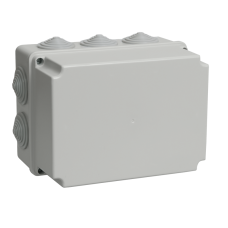 Коробка КМ41245 распаячная для о/п 190х140х120 мм IP44 (RAL7035, 10 гермовводов)