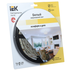 Лента LED 5м блистер LSR-3528WW120-9.6-IP65-12V -eco
