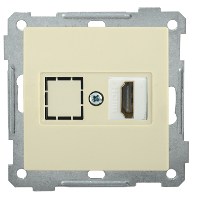 РHDMI-0-Б Розетка HDMI BOLERO кремовый