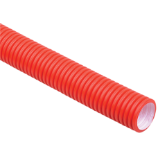Труба гофр. двустенная ПНД d=90мм красная (50м)