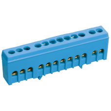 Шина N "ноль" в корп изол на DIN-рейку ШНИ-6х9-8-К-С