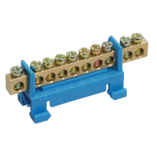 Шина PE "земля" на DIN-изол тип "Стойка" ШНИ-6х9-10-С-Ж
