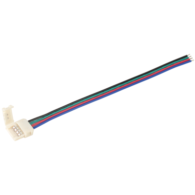 Коннектор 5шт RGB 10 мм ( - 15 см - разъем)