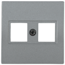 НK45-2-БА Накладка 2-ая комп. RJ45 Cat5e BOLERO антрацит
