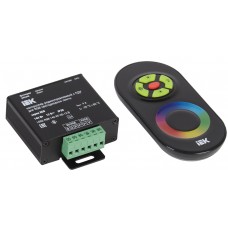 Контроллер с ПДУ радио (черный) RGB 3 канала 12В, 4А, 144Вт -eco