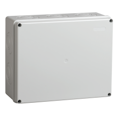 Коробка КМ41272 распаячная для о/п 240х195х90 мм IP55 (RAL7035, кабельные вводы 5 шт)