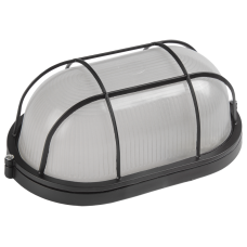 Светильник НПП1402 черный/овал с реш.60Вт IP54