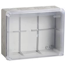 Коробка КМ41330 распаячная для о/п 100х100х50 мм IP55 (RAL7035, гермовводы PG9 5 шт)