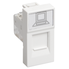 РКИ-10-00-П Розетка информационная RJ-45 UTP кат.5e (на 1 модуль) ПРАЙМЕР белая