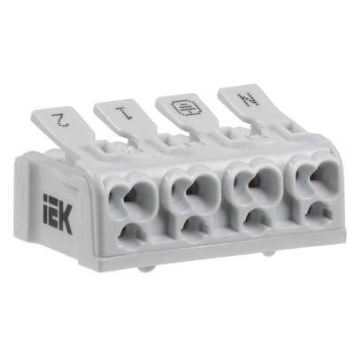 Клемма пружинная соединительная КСПн4-2L+N+PE