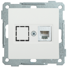 РK10-1-Б Розетка компьютерная RJ45 Cat5e BOLERO белый