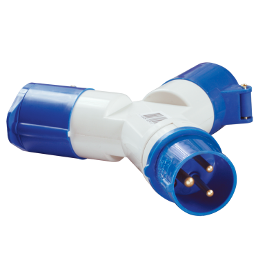 Адаптер двухлучевой TS1012 2Р+РЕ 16А 250В IP44