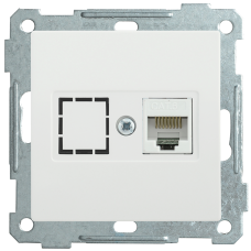 РK11-1-Б Розетка компьютерная RJ45 Cat6 BOLERO белый