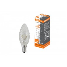 Лампа накаливания 'Витая свеча' прозрачная 60 Вт-230 В-Е14 TDM